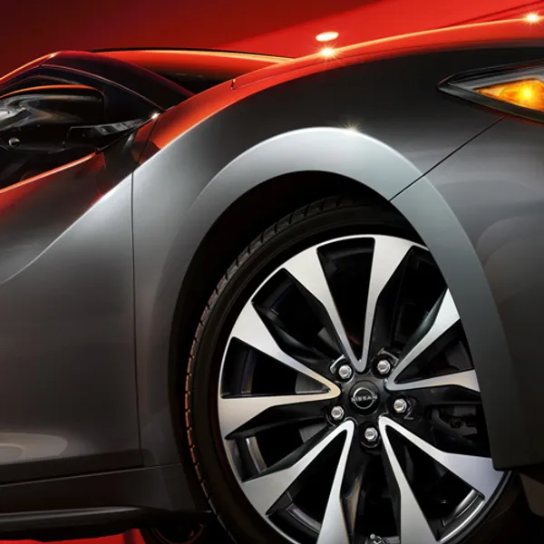 closeup of car wheel